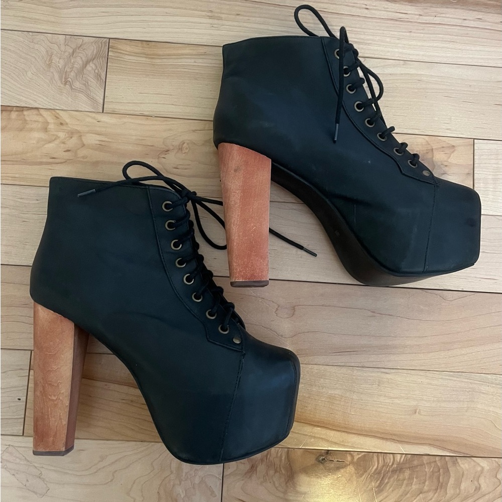 20% OFF 2+ BUNDLES! “Lita” Jeffrey Campbell Leather Boots. Black. Size 8M - Picture 2 of 12